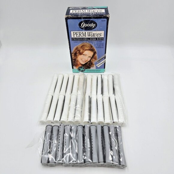 Vintage 1999 Goody Perm Waves Professional Rods Rollers 24 Large 12 Medium New - Picture 1 of 8